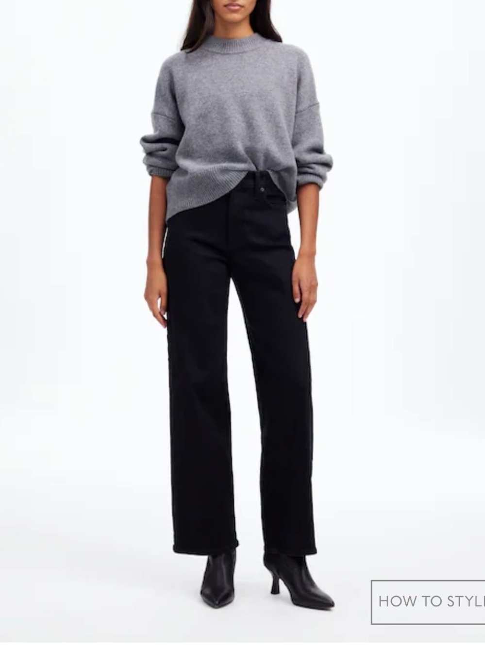 Madewell Perfect Vintage Wideleg Jean Black